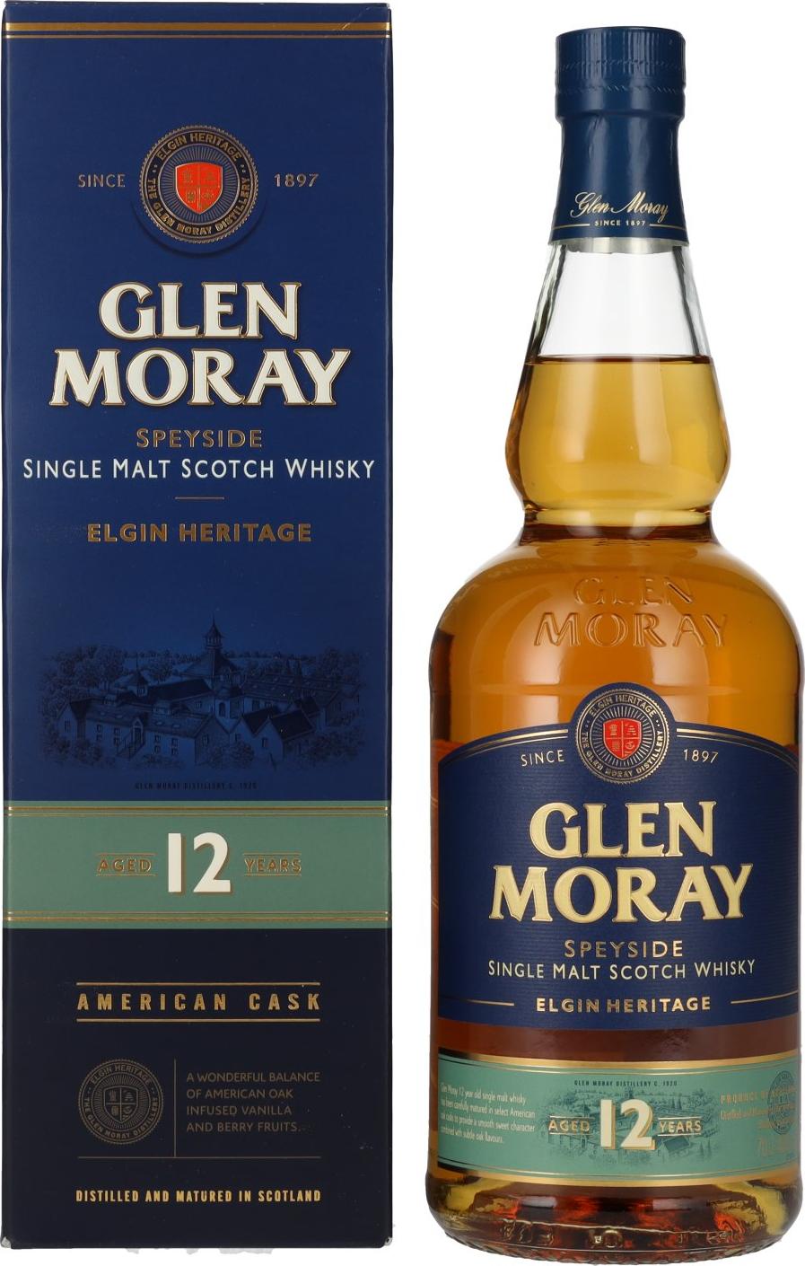 Glen Moray HERITAGE 12 YEAR OLD 40% Vol. 0,7l in Giftbox
