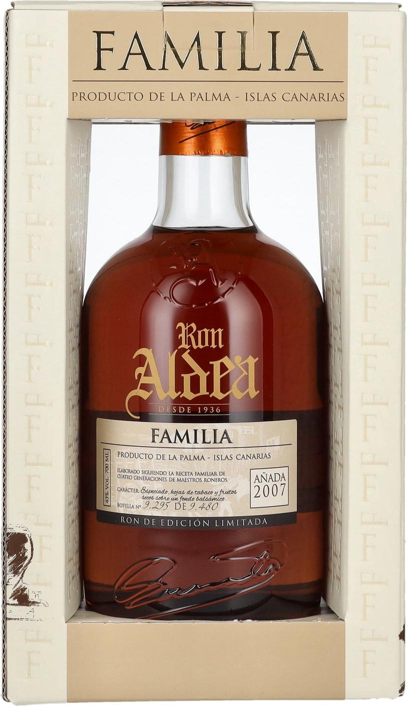 Ron Aldea FAMILIA Edición Limitada Añada 2007 43% Vol. 0,7l in Giftbox
