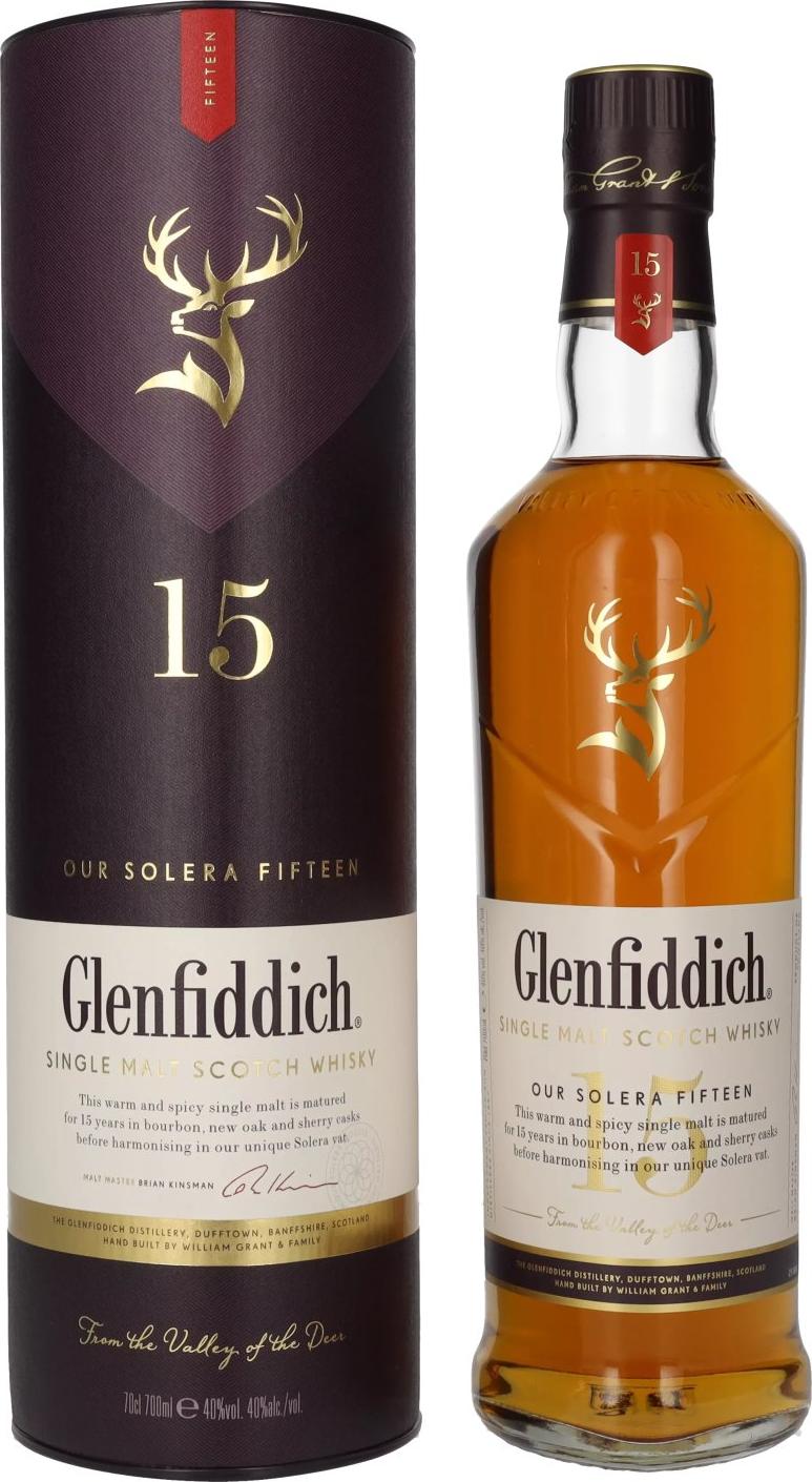 Glenfiddich 15 Years Old OUR SOLERA 40% Vol. 0,7l in Giftbox