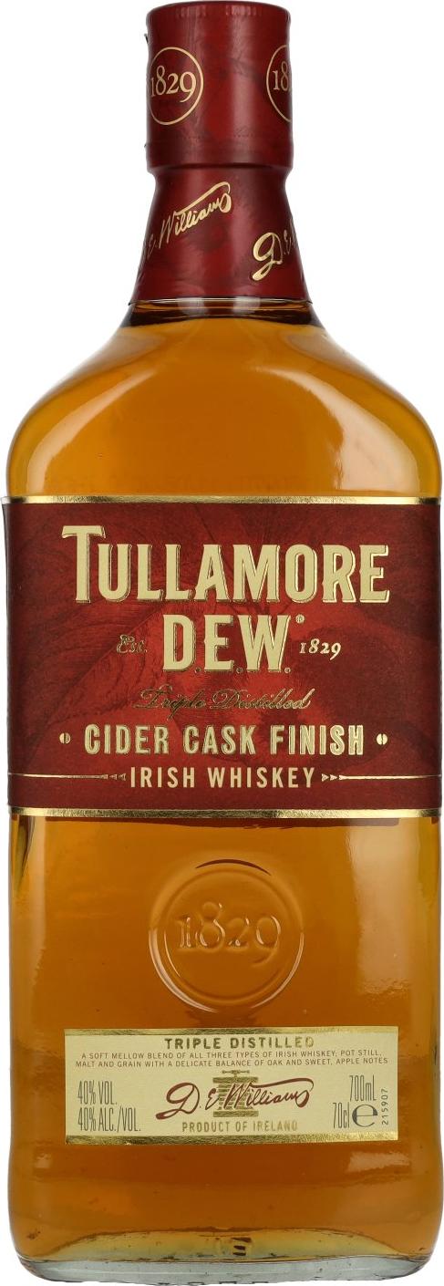 Tullamore D.E.W. CIDER CASK Finished Irish Whiskey 40% Vol. 0,7l