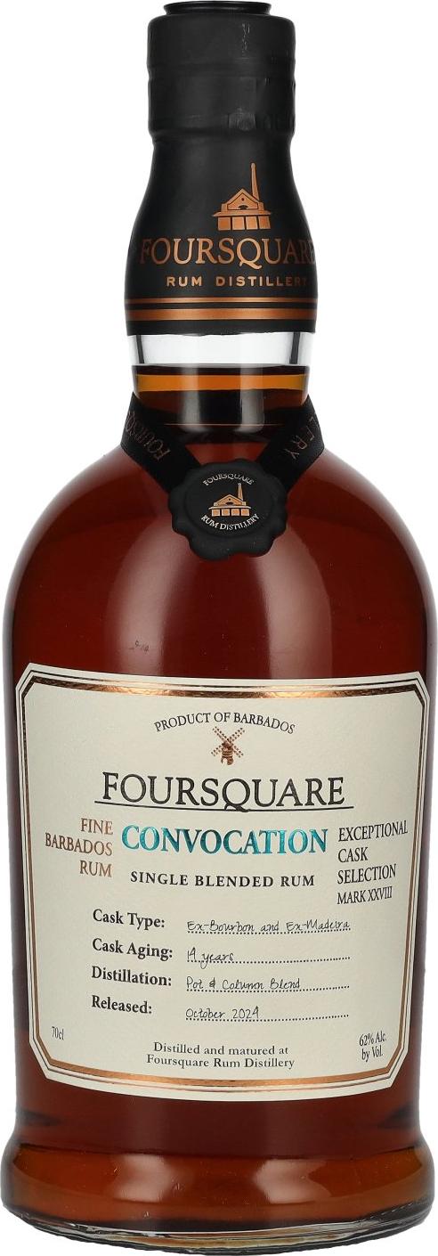 Foursquare 14 Years Old CONVOCATION Single Blended Rum 62% Vol. 0,7l