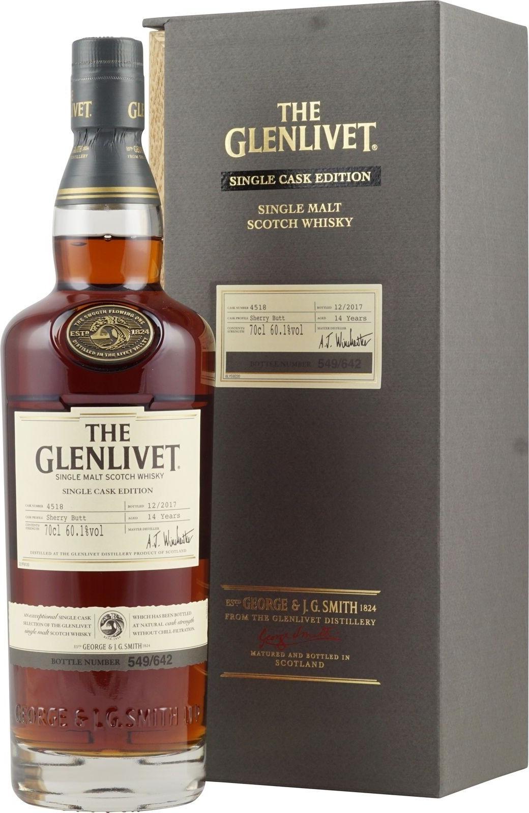 The Glenlivet 14 Years Old SINGLE CASK EDITION Sherry Butt 2017 60,1% Vol. 0,7l