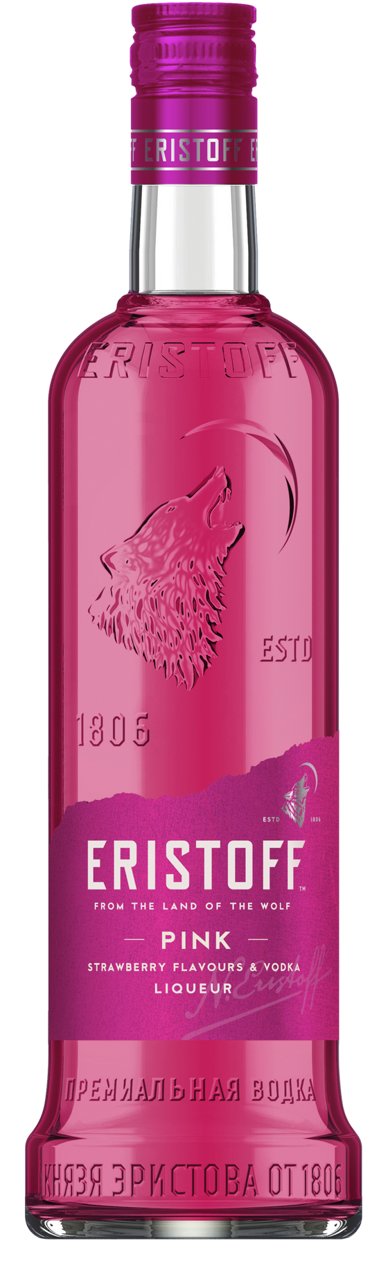 Eristoff PINK Strawberry Flavours & Vodka Liqueur 18% Vol. 0,7l