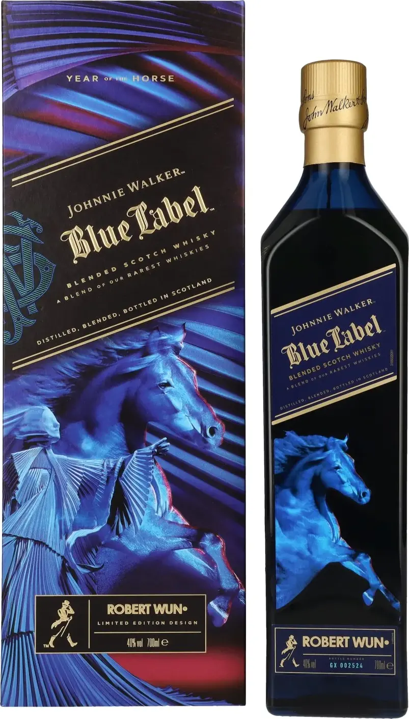Johnnie Walker Blue Label x Robert Wun YEAR OF THE Horse 2025 40% Vol. 0,7l in Giftbox