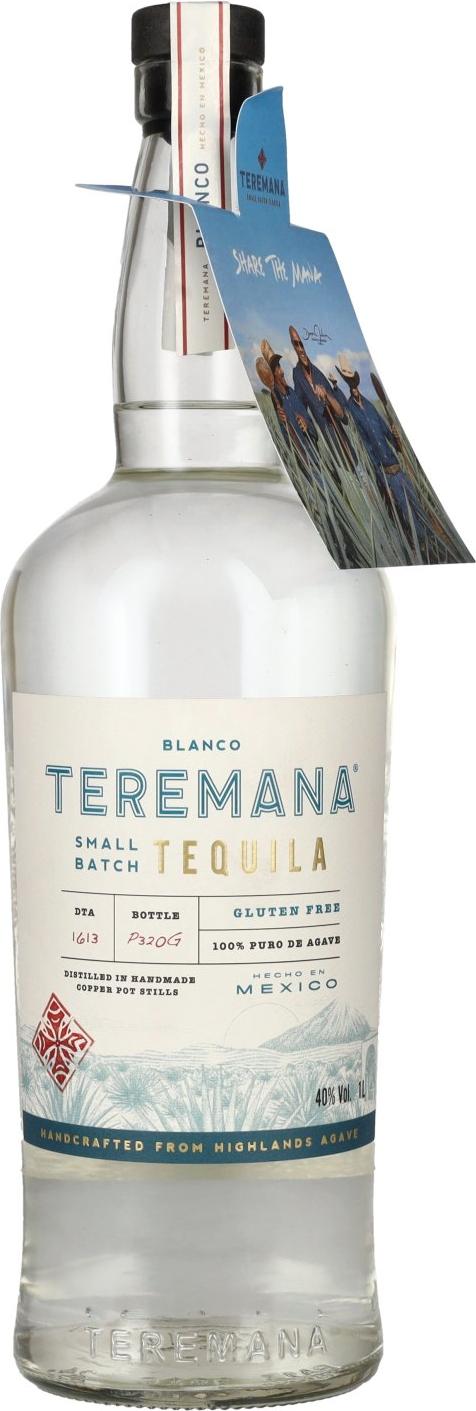 Teremana Tequila Blanco 100% Puro de Agave Small Batch 40% Vol. 1l