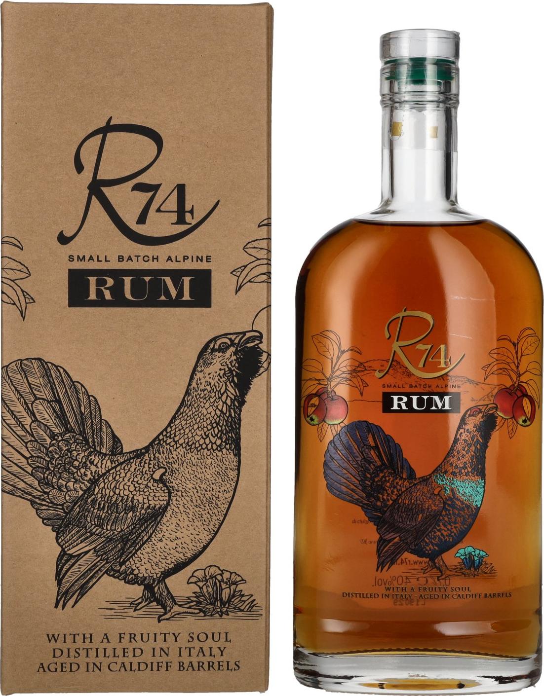 R74 Small Batch Alpine Rum 40% Vol. 0,7l in Giftbox