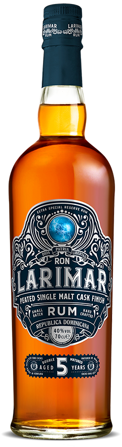 Ron Larimar 5 Years Old Small Batch Rum Peated Single Malt Cask Finish 40% Vol. 0,7l