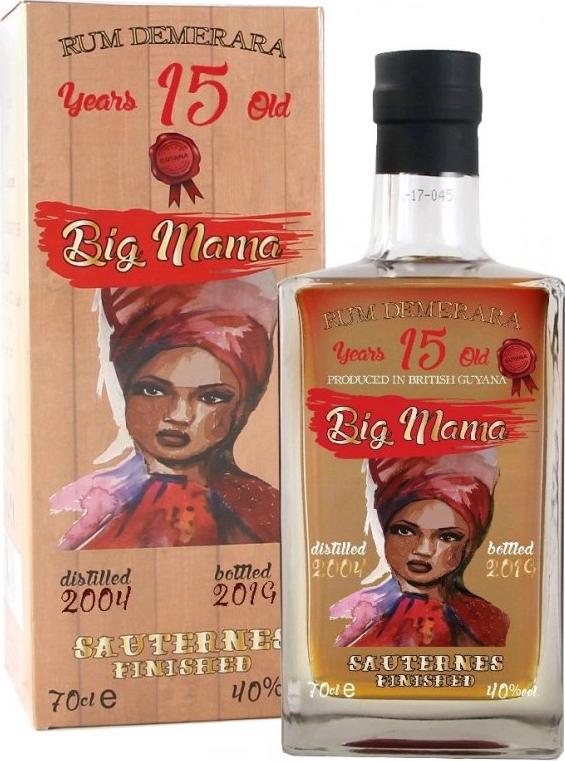 Big Mama 15 Years Old Rum Demerara Sauternes Finished 40% Vol. 0,7l in Giftbox