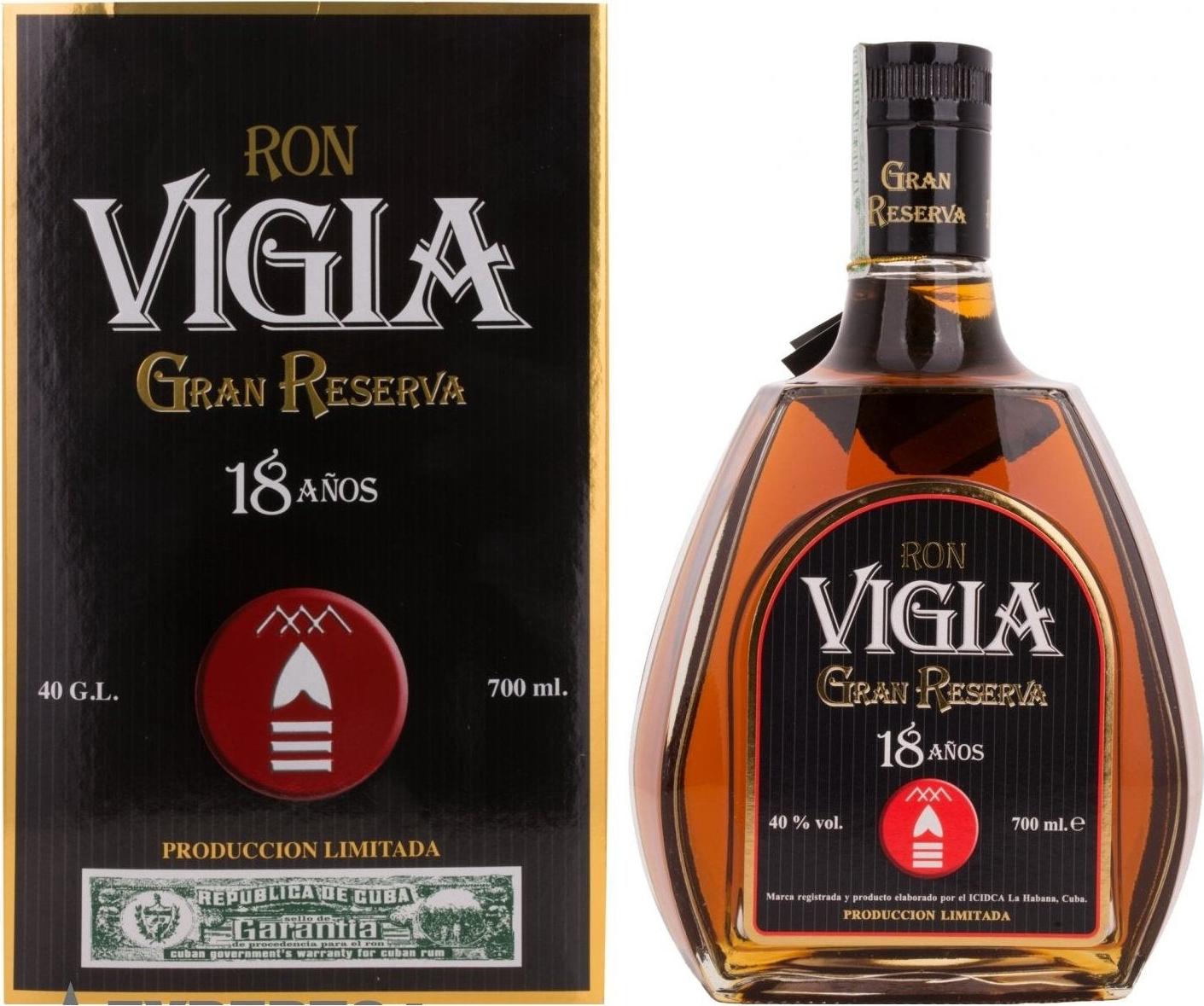 Ron Vigia Gran Reserva 18 Años Limited Edition 40% Vol. 0,7l in Giftbox
