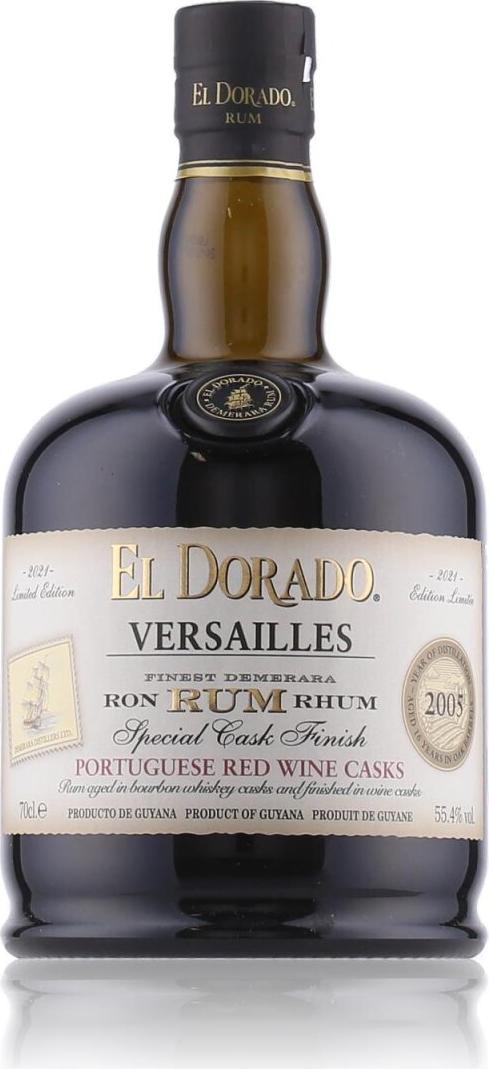 El Dorado VERSAILLES Special Portuguese Red Wine Casks Rum 2005 55,4% Vol. 0,7l