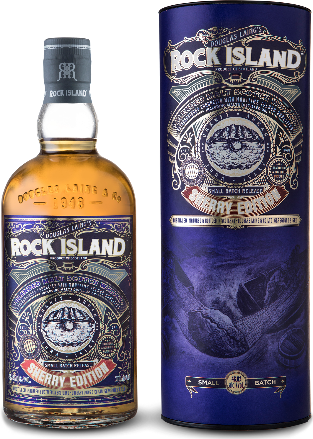 Douglas Laing ROCK ISLAND Sherry Edition Small Batch 46,8% Vol. 0,7l in Giftbox