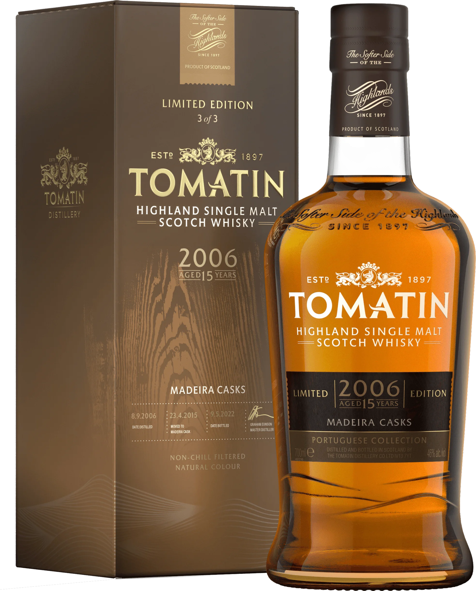 Tomatin The Madeira Edition Portuguese Collection 15 Years Old Highland Scotch Whisky 2006 46% Vol. 0,7l