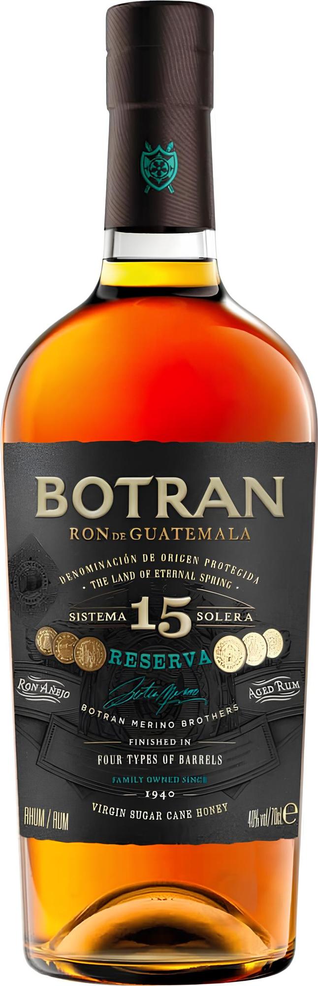 Botran Ron Añejo Reserva 15 Sistema Solera 40% Vol. 1l