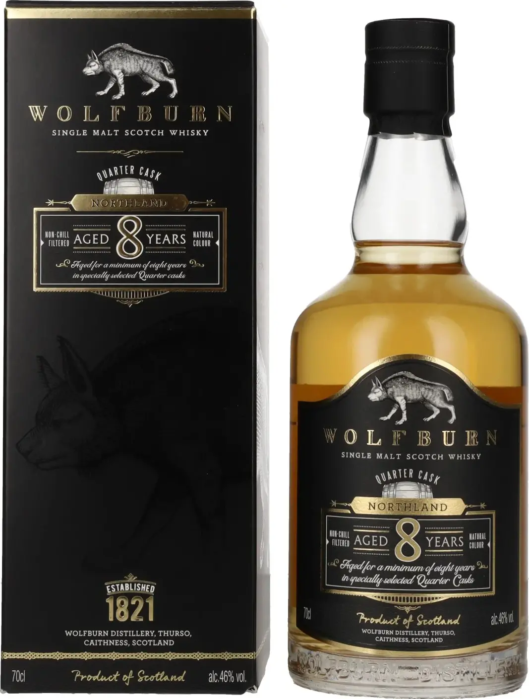 Wolfburn 8 Years Old NORTHLAND Quarter Cask Single Malt Scotch Whisky 46% Vol. 0,7l in Giftbox