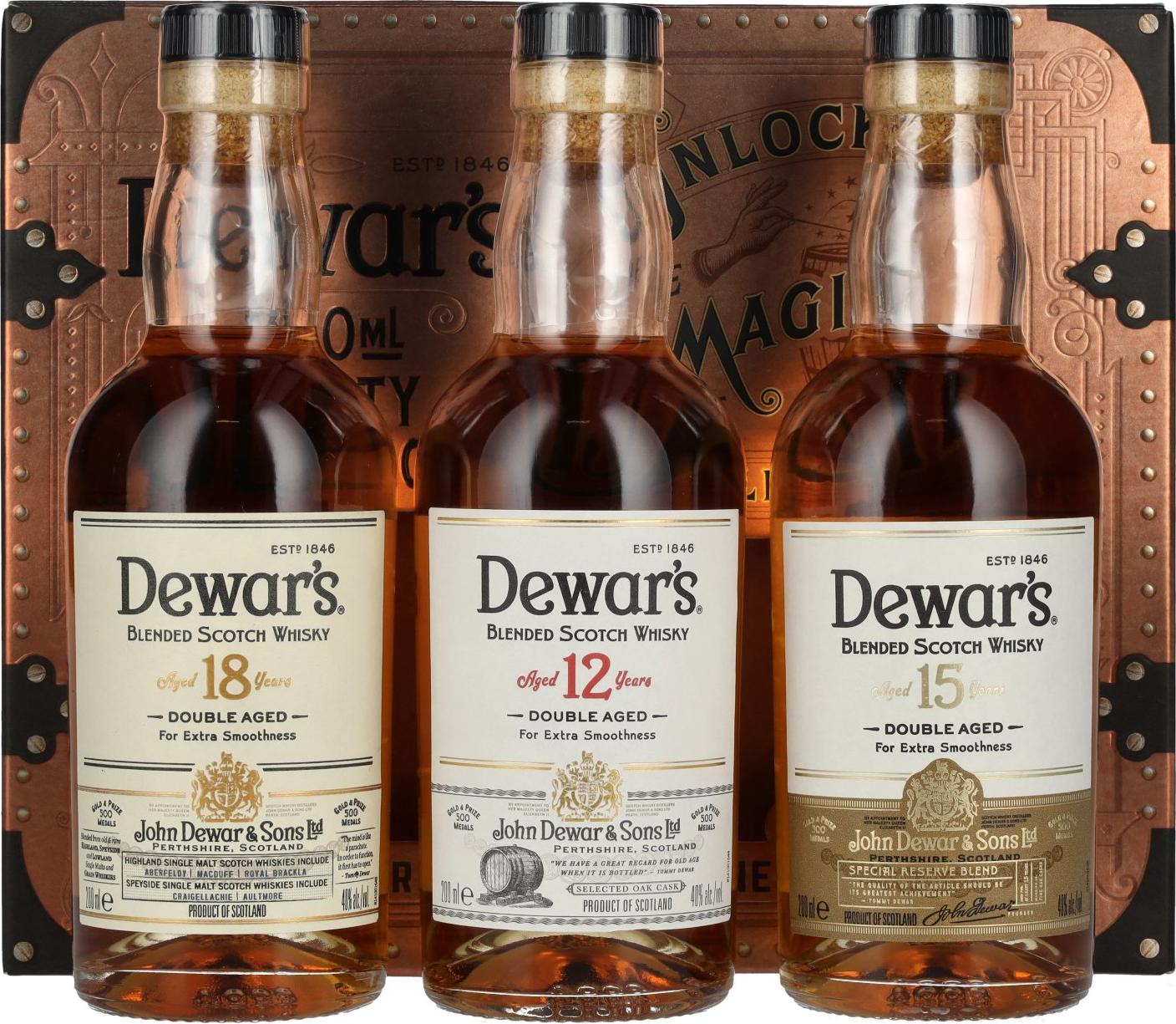 Dewar's Variety Collection 40% Vol. 3x0,2l