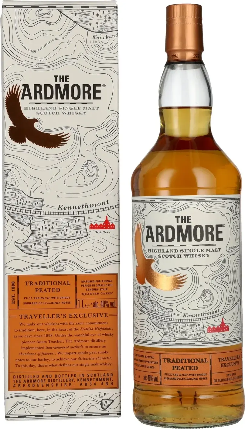 The Ardmore TRADITIONAL PEATED Highland Single Malt 40% Vol. 1l in Giftbox