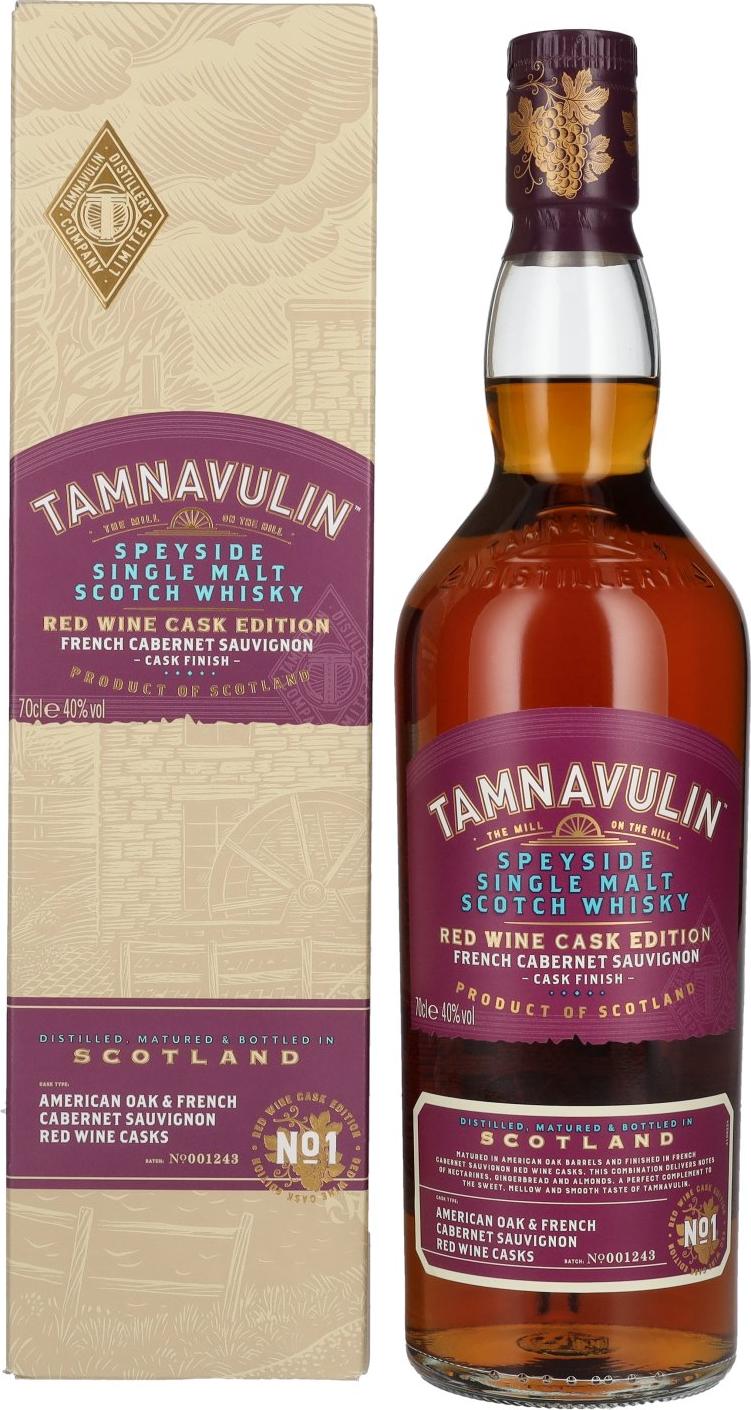 Tamnavulin FRENCH CABERNET SAUVIGNON CASK Speyside Single Malt Scotch Whisky 40% Vol. 0,7l in Giftbox