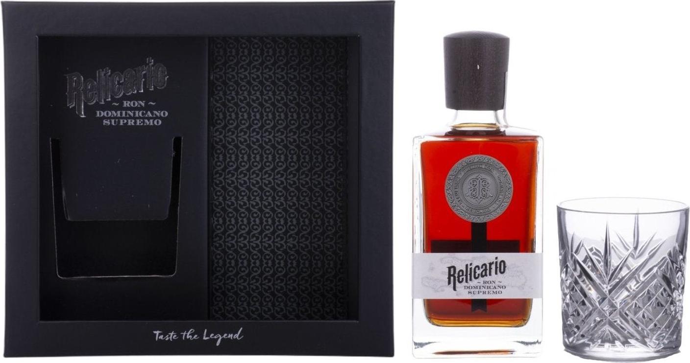 Ron Relicario SUPREMO 40% Vol. 0,7l in Giftbox with glass