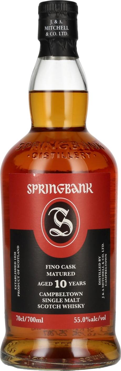 Springbank 10 Years Old Fino Cask Matured Campbeltown Single Malt Scotch Whisky 55% Vol. 0,7l