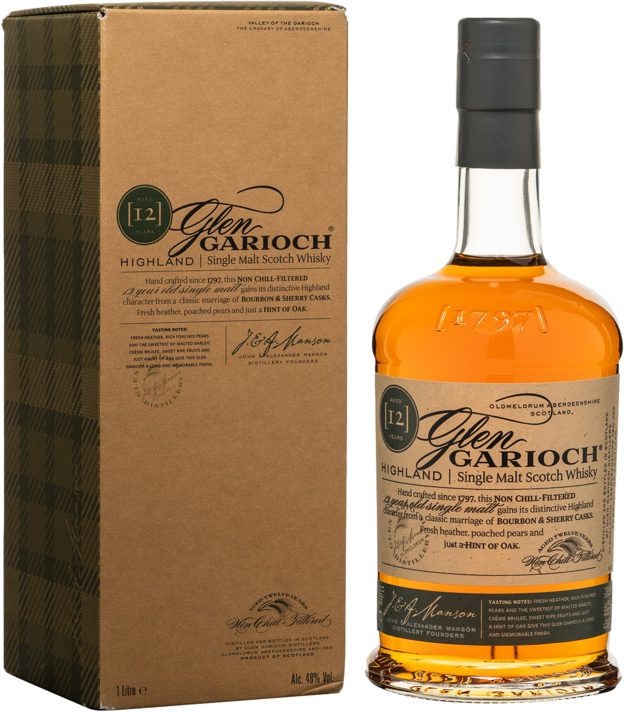 Glen Garioch 12 Years Old Highland Single Malt Scotch Whisky 48% Vol. 1l in Giftbox