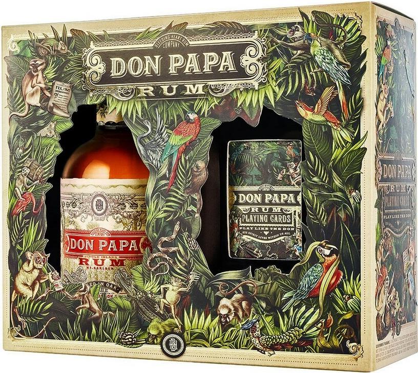Don Papa Rum 40% Vol. 0,7l in Giftbox with Playing cards