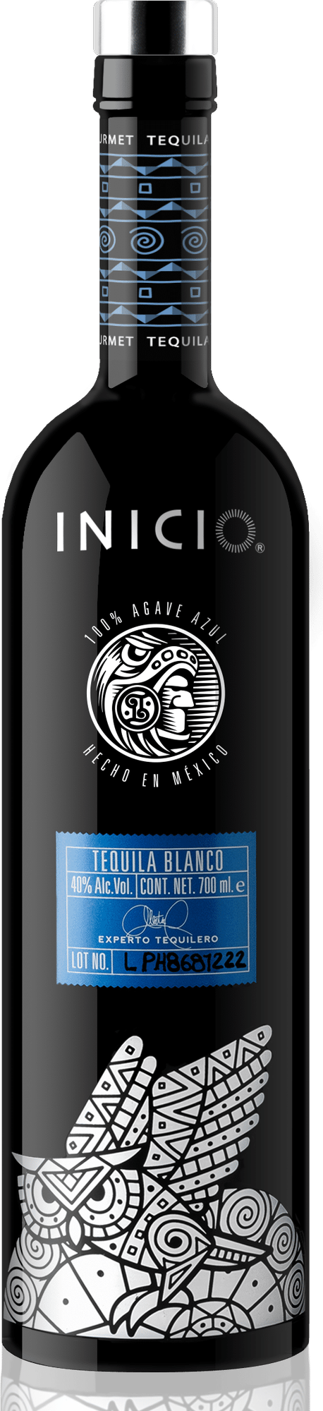 Inicio Tequila BLANCO 100% Agave Azul - LECHUZA 40% Vol. 0,7l