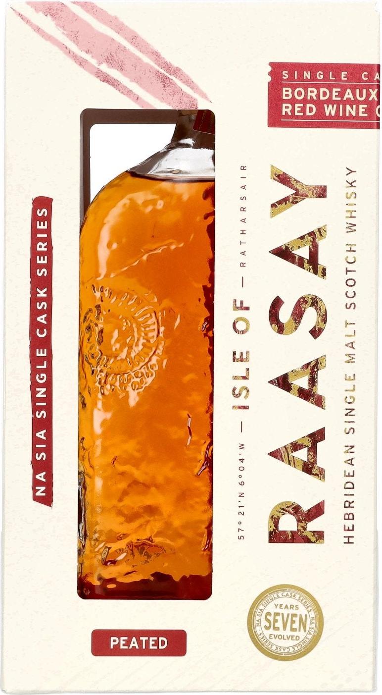 Isle of RAASAY 7 Years Old Peated Bordeaux Red Wine Single Malt Single Cask #18/792 59,3% Vol. 0,7l in Giftbox
