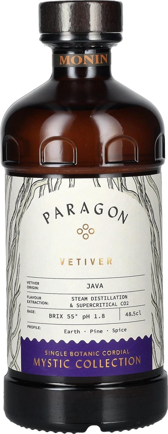Monin Paragon VETIVER Single Botanic Cordial Mystic Collection 0,485l