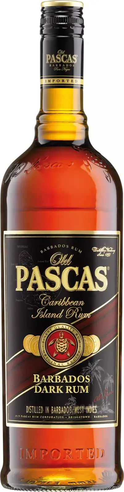 Old Pascas Barbados Dark Rum 37,5% Vol. 0,7l