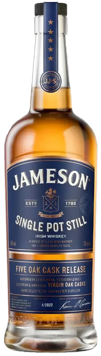 Jameson Single Pot Still Irish Whiskey Five Oak Cask Release 46% Vol. 0,7l