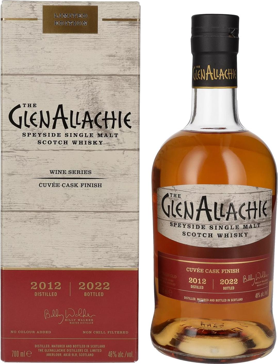 The GlenAllachie WINE SERIES Cuvée Cask Finish 2012 48% Vol. 0,7l in Giftbox