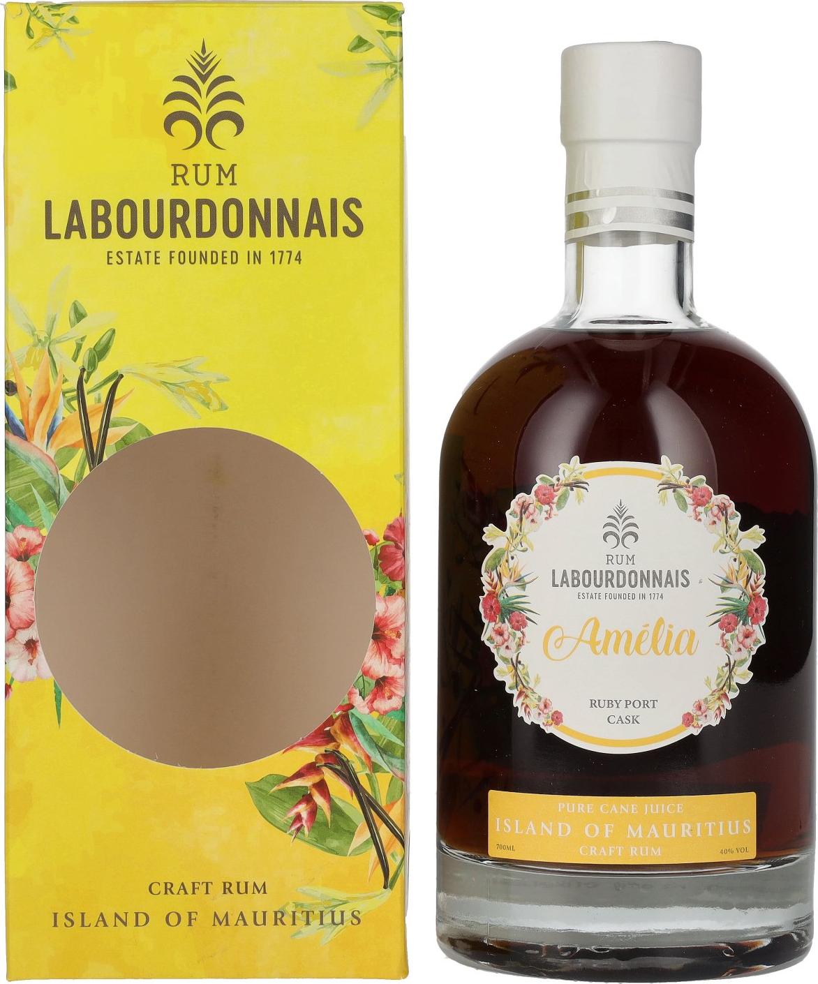 Labourdonnais Amélia Ruby Port Cask 40% Vol. 0,7l in Giftbox