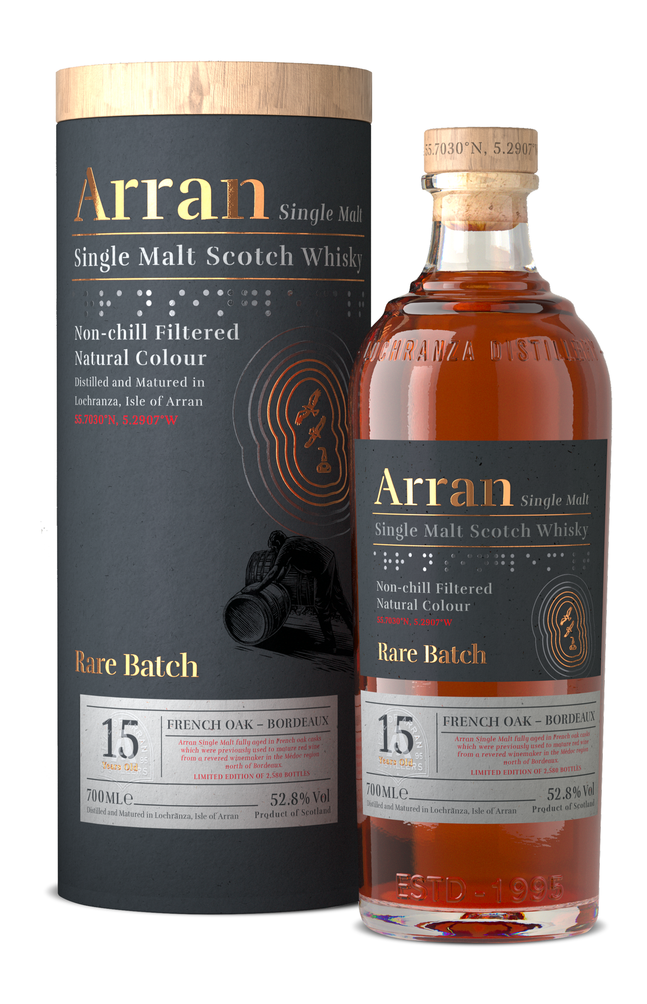 Arran 15 Years Old Rare Batch French Oak Bordeaux 52,8% Vol. 0,7l