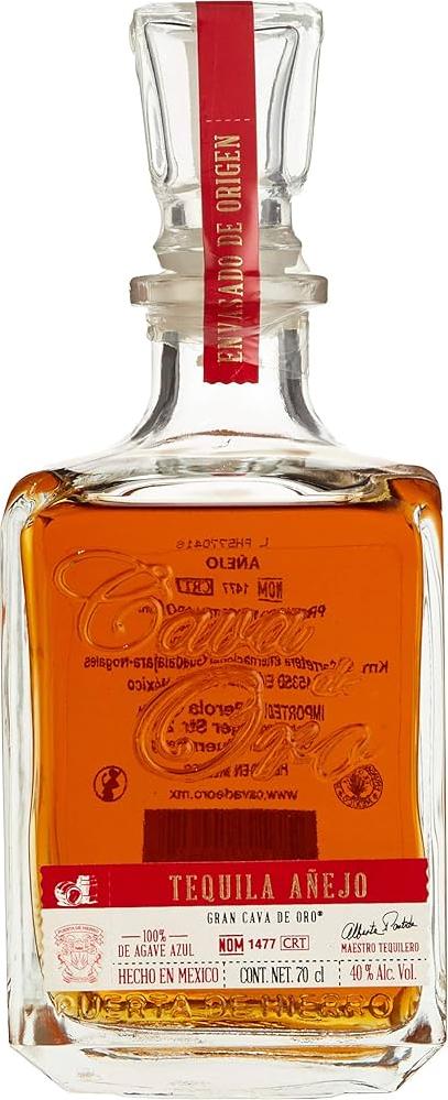 Cava de Oro Tequila AÑEJO 100% de Agave Azul 40% Vol. 0,7l