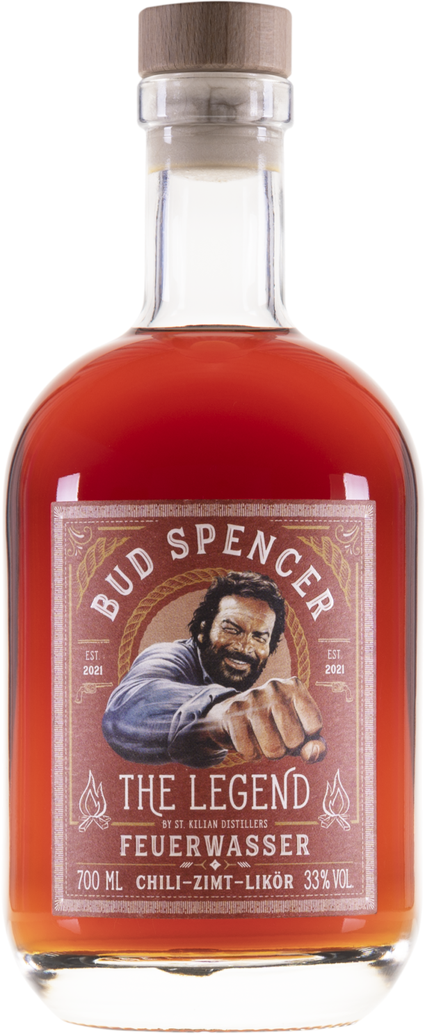 St. Kilian Bud Spencer The Legend FIREWATER Chili Cinnamon Liqueur 33% Vol. 0,7l