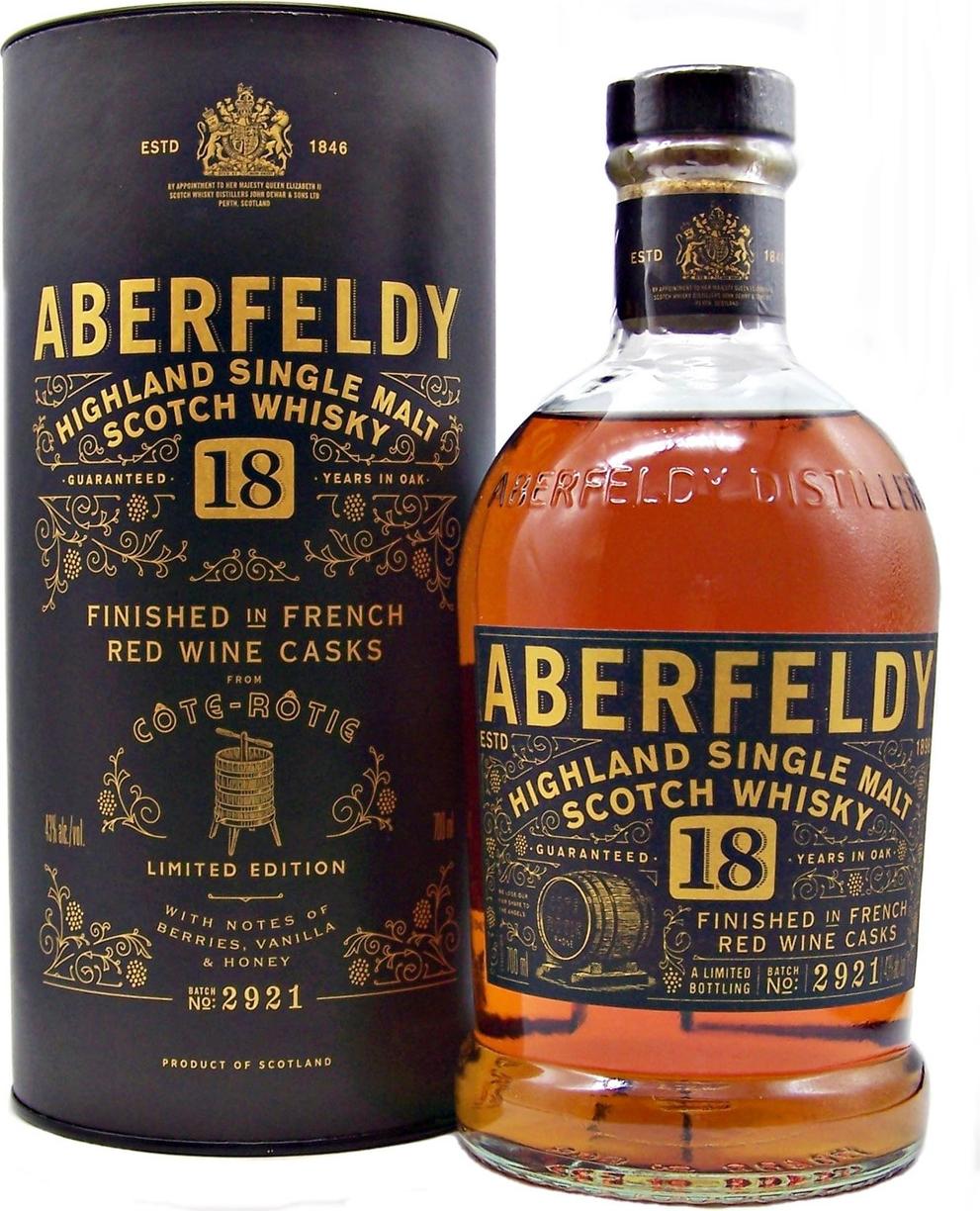 Aberfeldy 18 Year Old CÔTE RÔTIE Wine Cask 43% Vol. 0,7l in Giftbox