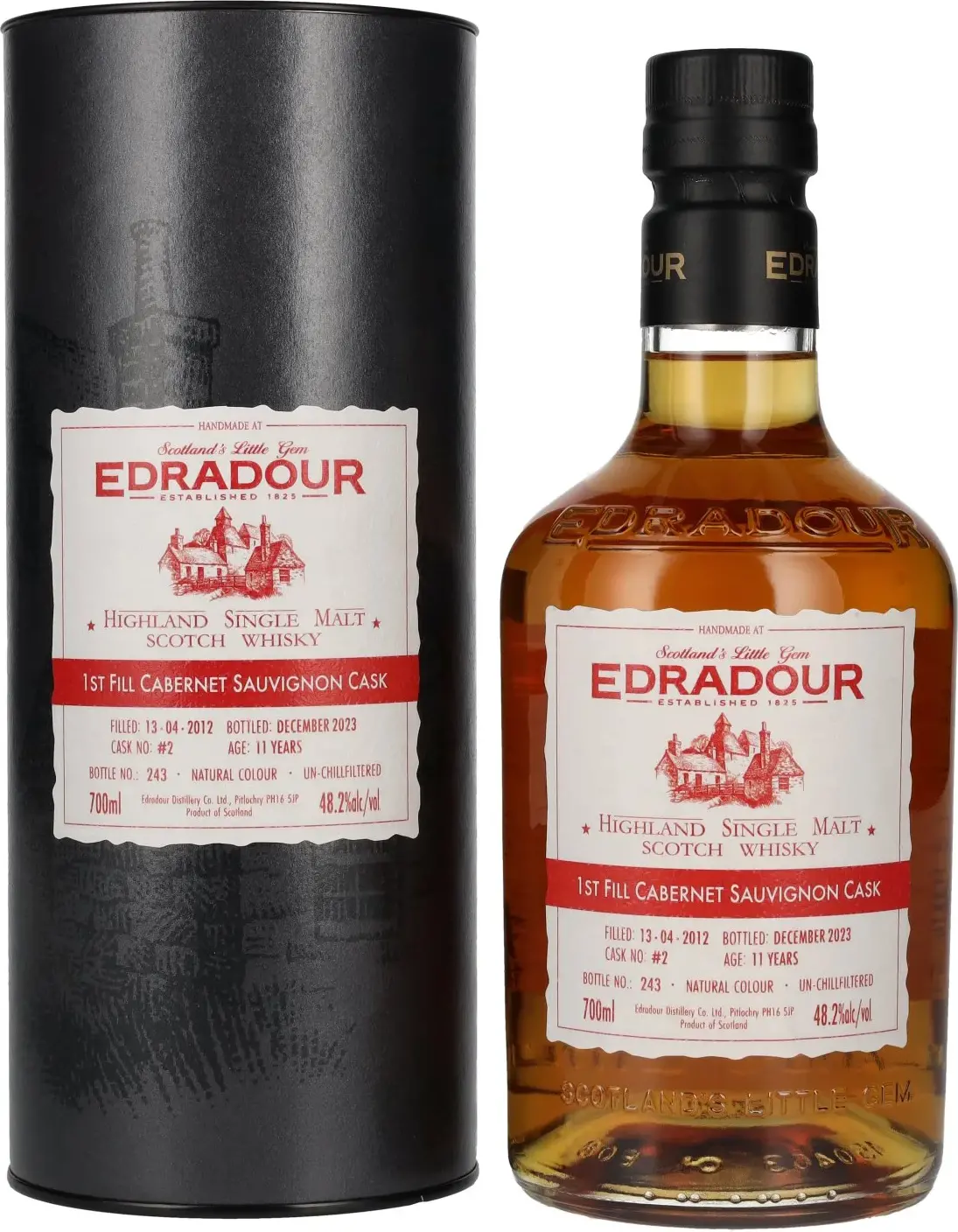 Edradour 11 Years Old ST. MICHAEL-EPPAN Cabernet Sauvignon Cask #2 2012 48,2% Vol. 0,7l in Giftbox