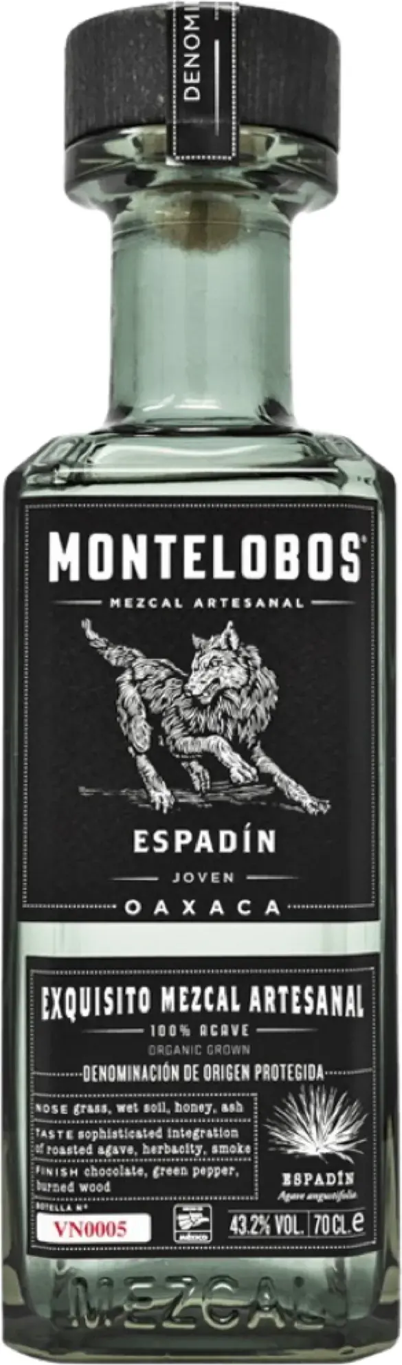 Casa Montelobos Montelobos ESPADÍN Joven 100% Agave Mezcal Artesanal 43,2% Vol. 0,7l