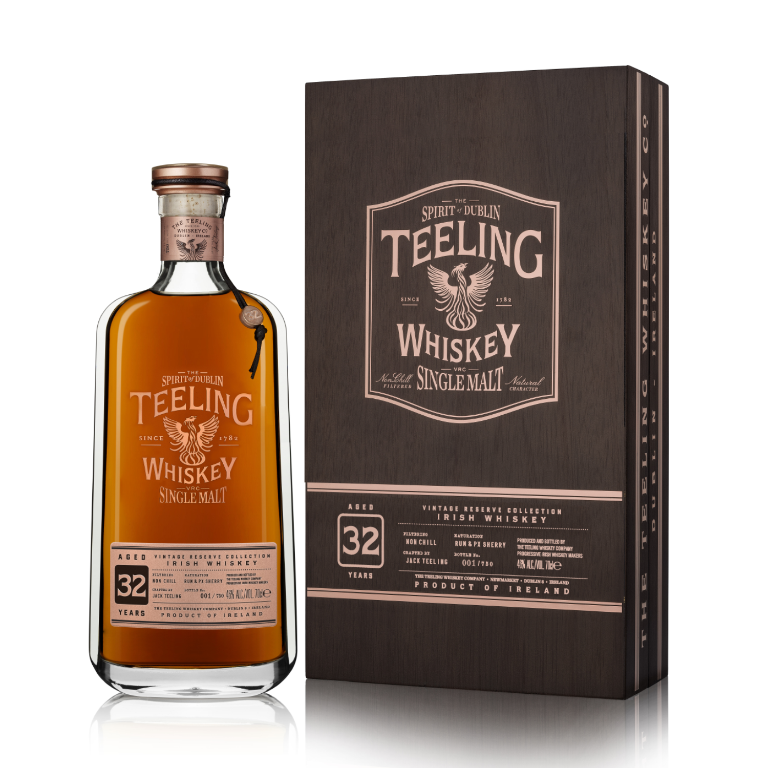 Teeling Whiskey 32-YEAR-OLD SINGLE MALT RUM & PX SHERRY CASK 46% Vol. 0,7l