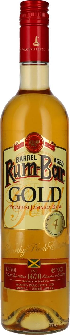 Worthy Park Rum-Bar GOLD Pot Still Jamaica Rum 40% Vol. 0,7l