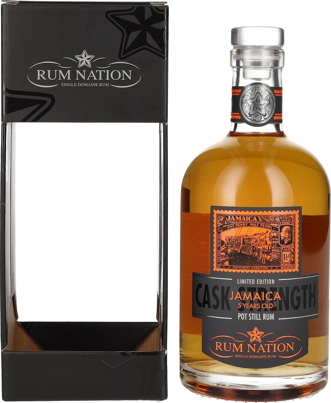 Rum Nation Jamaica 5 Years Old Pot Still Rum Cask Strength Oloroso Cask 2017/2023 57,8% Vol. 0,7l in Giftbox
