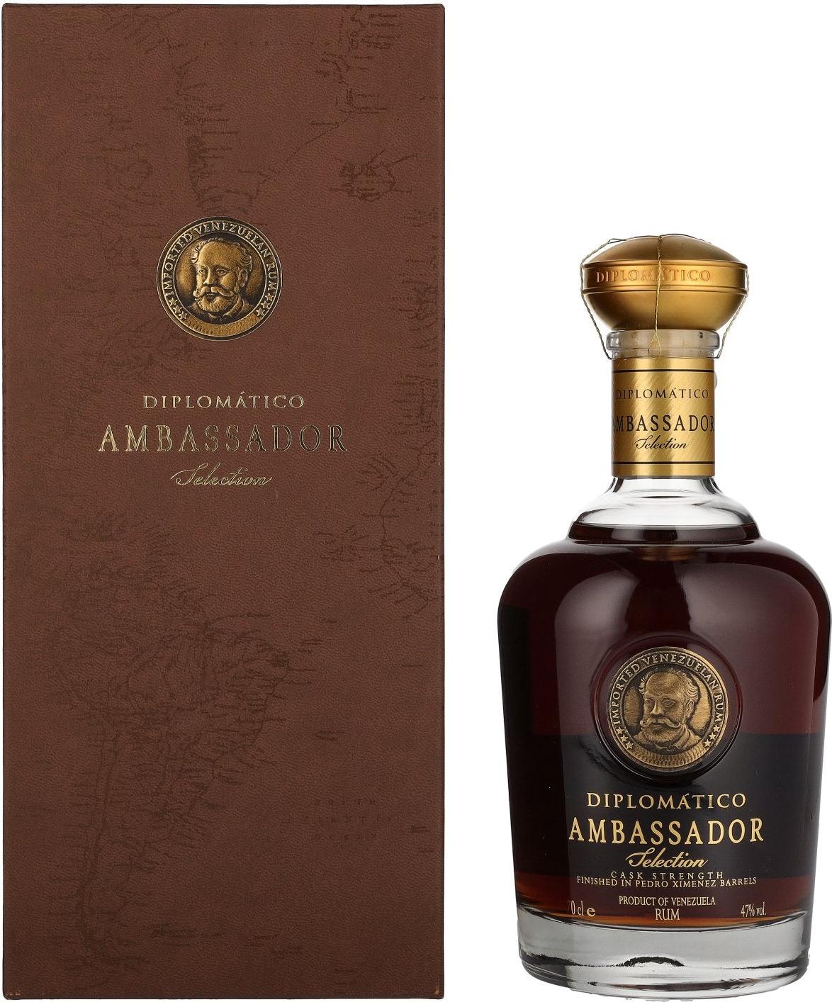 Diplomático AMBASSADOR Selection Cask Strength 47% Vol. 0,7l in Giftbox with Led light