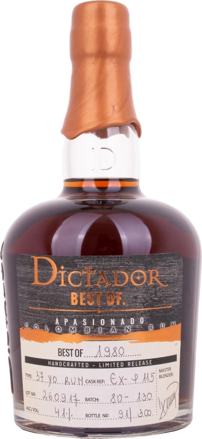 Dictador BEST OF 1980 APASIONADO Colombian Rum 37YO/260917/EX-P115 41% Vol. 0,7l