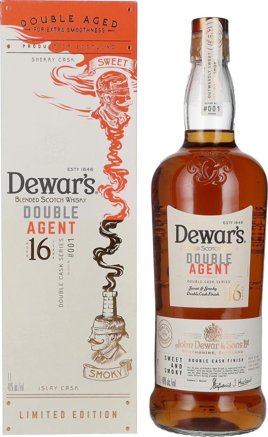 Dewar's DOUBLE AGENT 16 YO Whisky 40% Vol. 1l in Giftbox