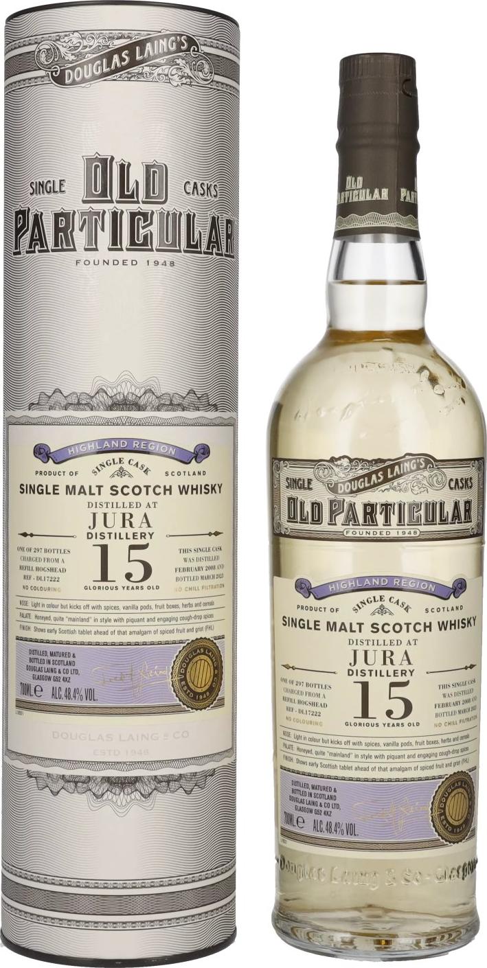 Douglas Laing OLD PARTICULAR Jura 15 Years Old Single Cask Malt 2008 48,4% Vol. 0,7l in Giftbox
