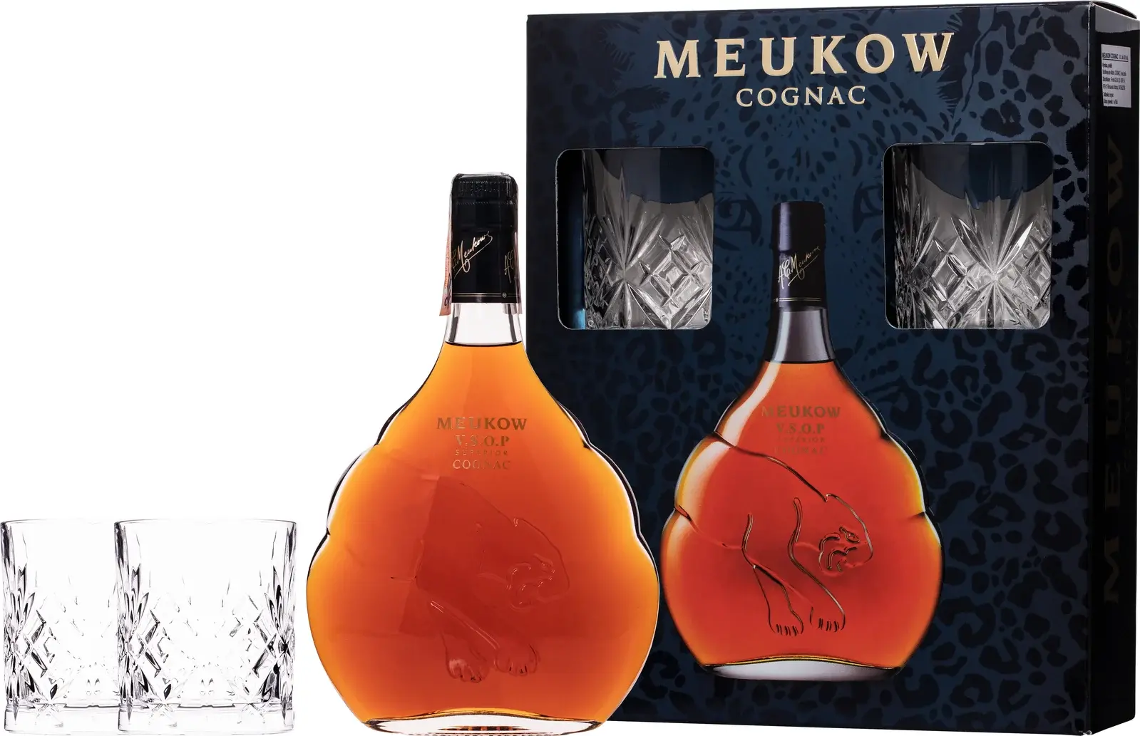Meukow V.S.O.P Vol. 0,7l in Giftbox with 2 glasses