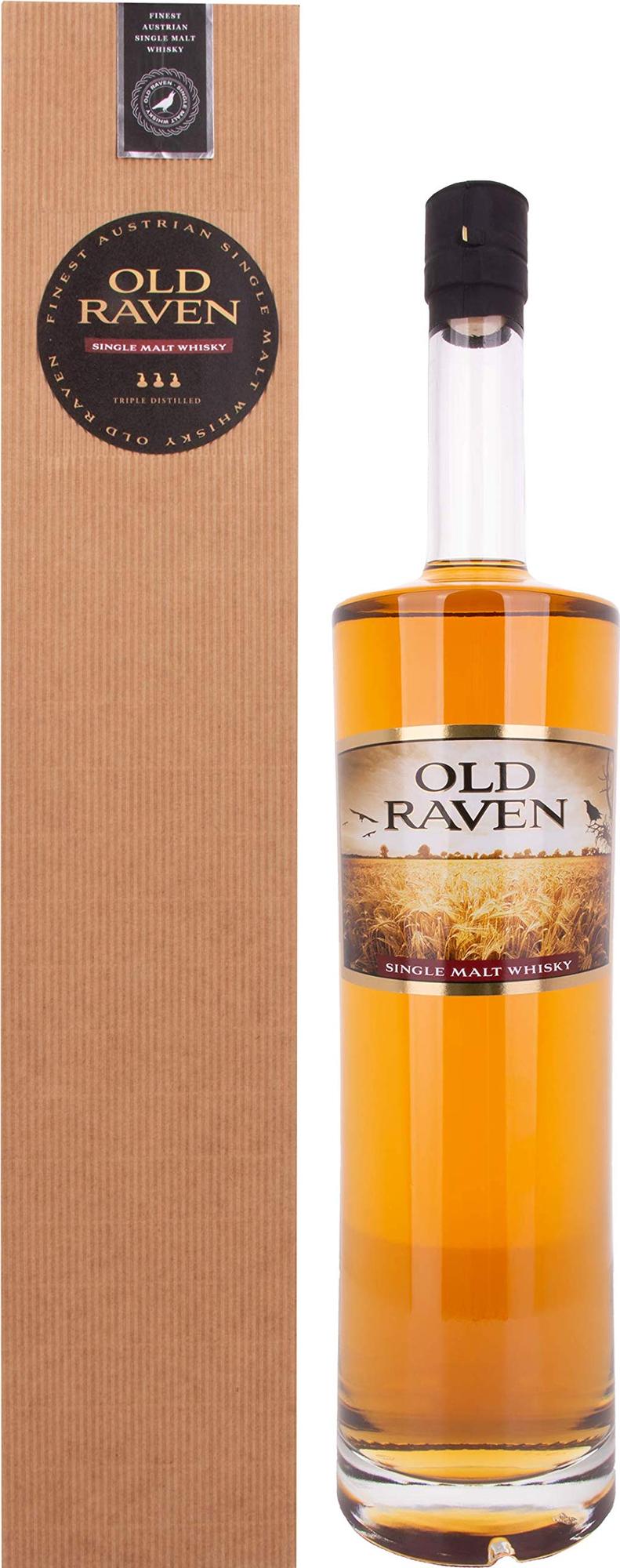 Old Raven Triple Distilled Single Malt Whisky 40,8% Vol. 1,5l in Giftbox