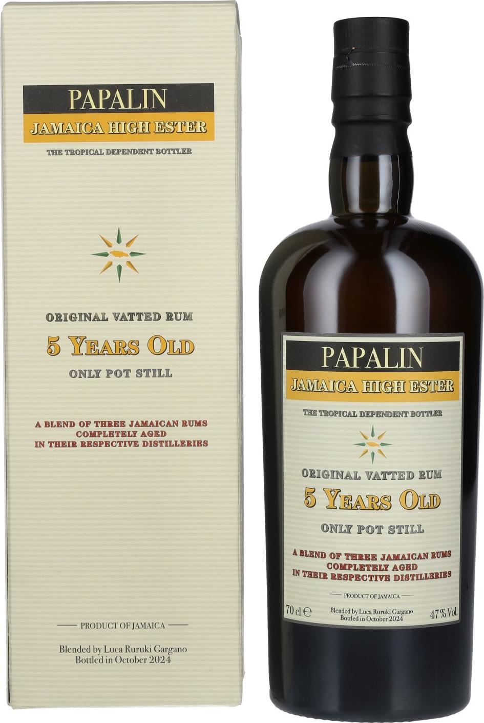Papalin 5 Years Old Jamaica High Ester Rum 47% Vol. 0,7l