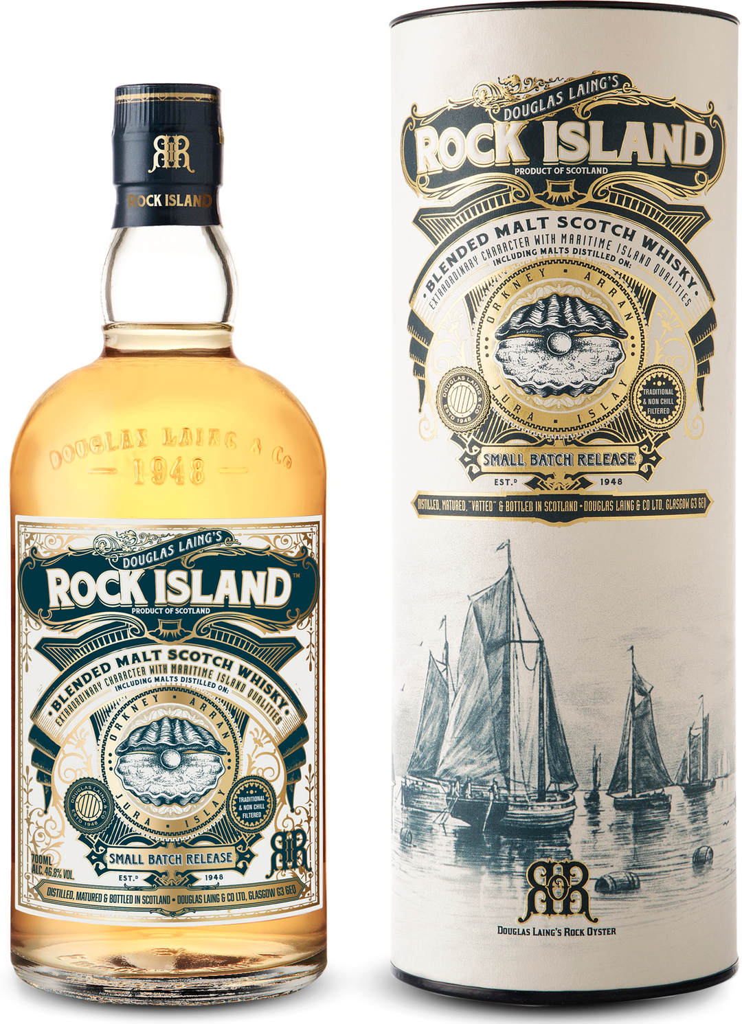 Douglas Laing ROCK ISLAND Blended Malt 46,8% Vol. 0,7l in Giftbox