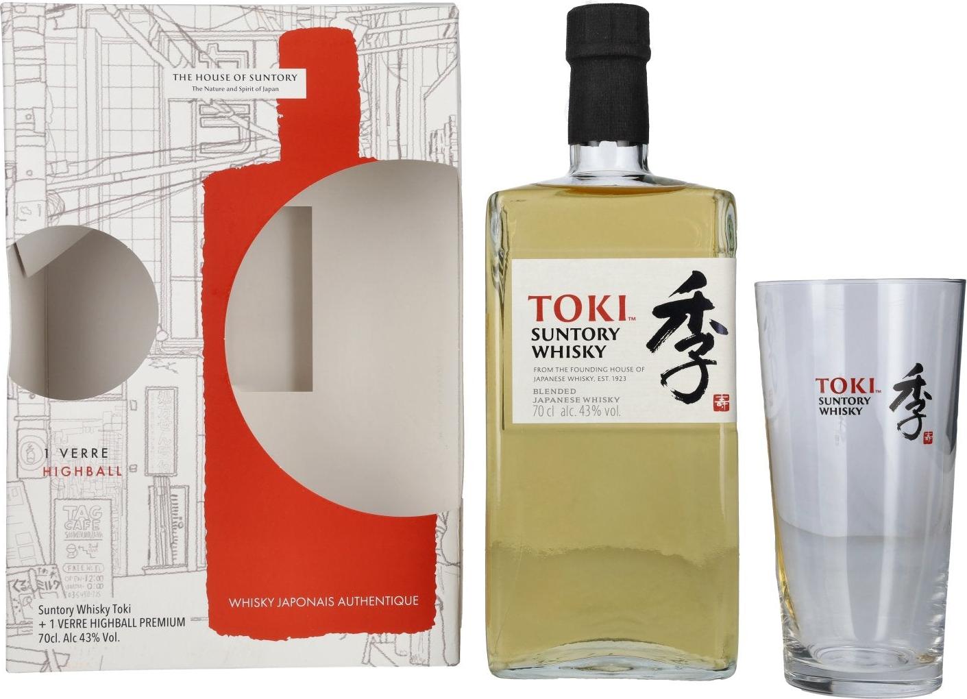 Suntory TOKI Blended Japanese Whisky 43% Vol. 0,7l in Giftbox with Highball glass